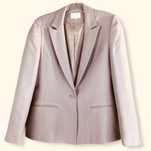 EMiLY  Single Button Beige Blazer - Picture 3 of 7